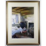 KEITH ANDREW limited edition (558/750) colour print - interior of a Welsh cottage, signed, 54 x