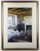 KEITH ANDREW limited edition (558/750) colour print - interior of a Welsh cottage, signed, 54 x