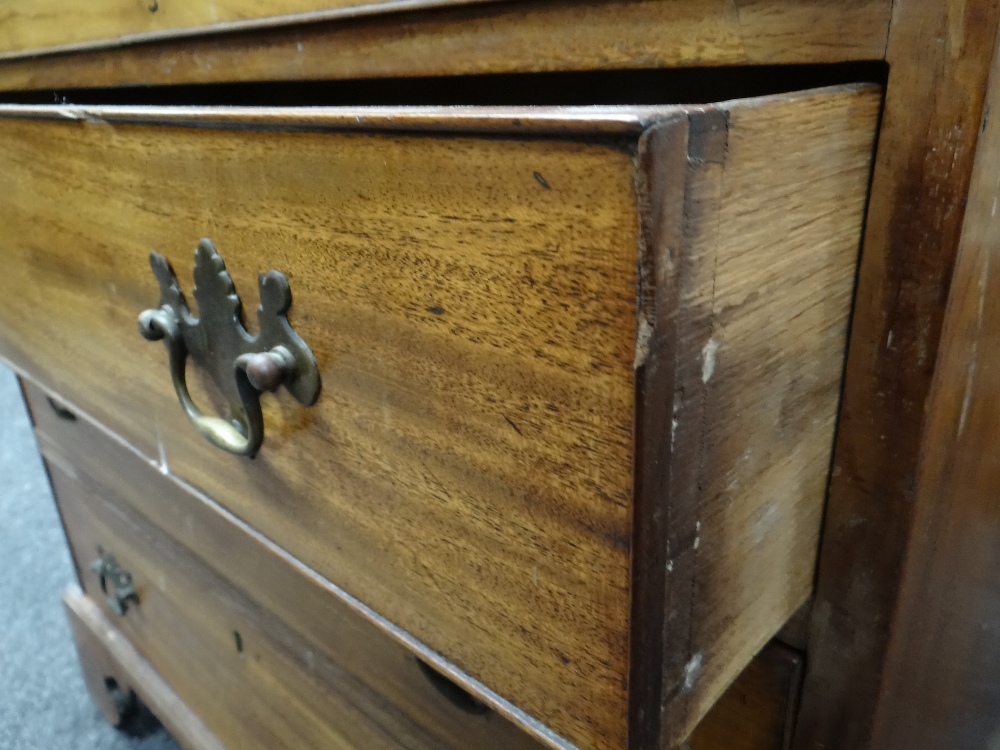 18TH CENTURY MAHOGANY BACHELORS CHEST, fitted four graduated long drawers and brushing slide, - Image 8 of 23