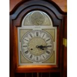 MODERN STAINED BEECH LONGCASE CLOCK, dial signed C. Wood & Sons