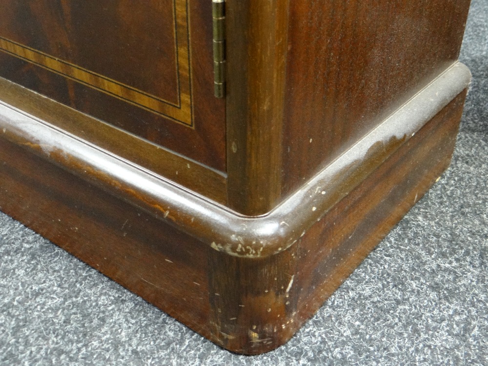 PAIR OF REPRODUCTION MAHOGANY MARQUETRY BEDSIDE TABLES, with satinwood crossbanded drawers and - Image 5 of 16