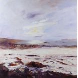 ROSEMARY TRESTINI oil on canvas - entitled verso 'Gimble Porth After a Storm', signed verso, 44 x