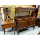ASSORTED OCCASIONAL FURNITURE, comprising 19th Century drop flap table, Edwardian tulipwood