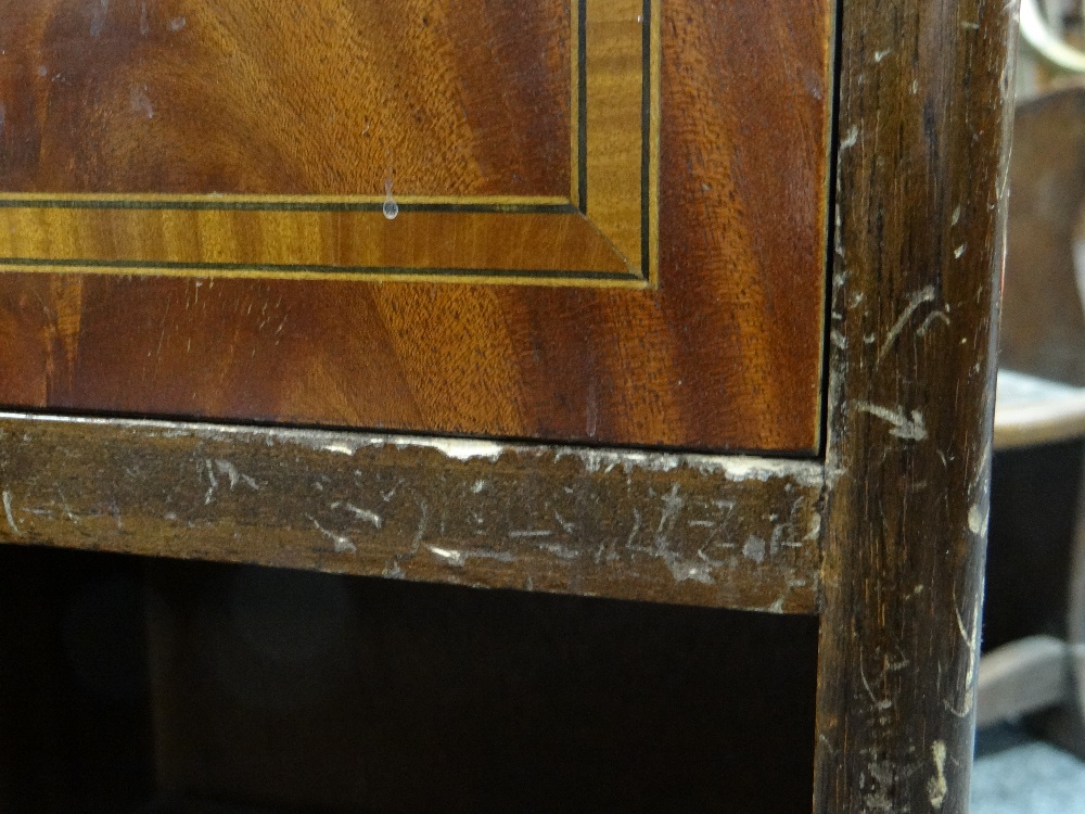 PAIR OF REPRODUCTION MAHOGANY MARQUETRY BEDSIDE TABLES, with satinwood crossbanded drawers and - Image 7 of 16