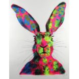 FOX AT INK SPOT PRESS pop art limited edition (28/50) colour print - 'Mad March Hare', signed in