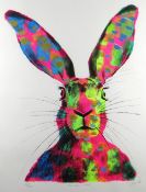 FOX AT INK SPOT PRESS pop art limited edition (28/50) colour print - 'Mad March Hare', signed in