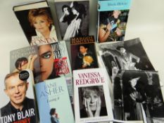 AUTOBIOGRAPHIES, mostly signed, including Margot Fonteyne, Terence Stamp, Marie Helvin (with