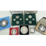 ASSORTED SILVER COINS comprising 1974 & 1978 Commonwealth of the Bahamas ten dollar coins, 1977