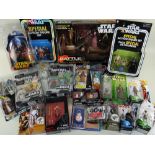 ASSORTED HASBRO & OTHER STAR WARS FIGURINES & TOYS, including two carded action figure sets and a