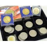 SMALL COLLECTION OF COMMEMORATIVE COINS including 2006 £5 crown, uncirculated, 2006 Jersey £5 crown,