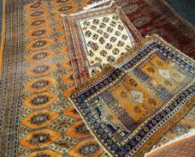 FOUR VARIOUS AFGHAN RUGS (4)