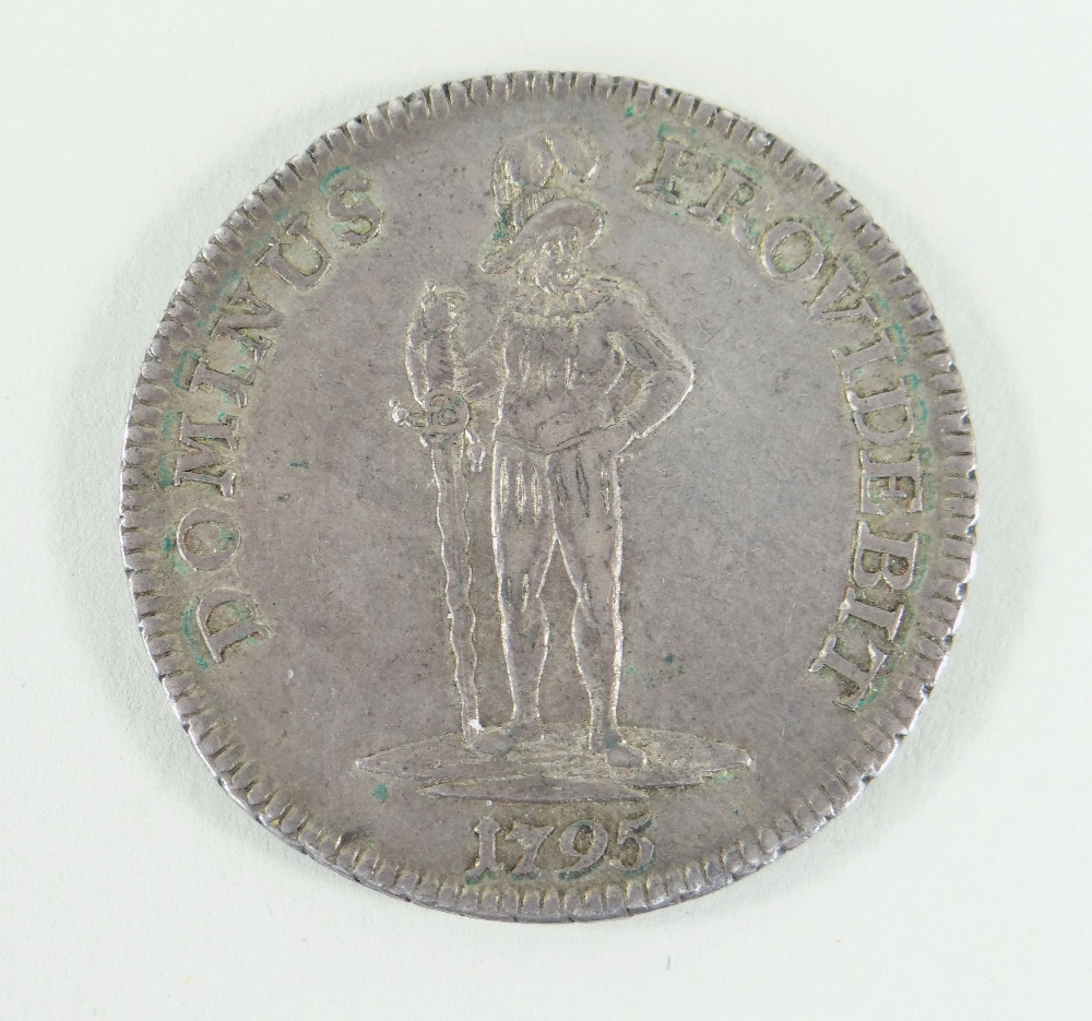 WORLD COIN, Switzerland, Berne, Thaler, 1795, crowned arms, rev. standing knight, 29.3gms