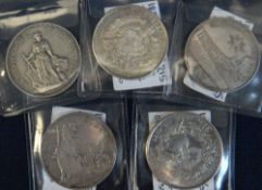 WORLD COINS comprising five Swiss shooting thalers, 1867, 1869, 1872, 1881 and 1885 (5) Condition