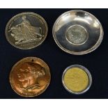 COLLECTABLE COINS & MEDALLIONS comprising Emmanuel de Rohan 1790 30 Tari coin set dish, large