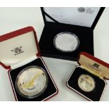 CONCORDE SILVER COINS comprising The Alderney 2008 £10 Concorde silver proof coin in box with