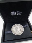 BOXED ST GEORGE & THE DRAGON SILVER MEDALLION 2012 by Gordon Summers struck in high definition and