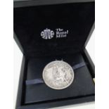 BOXED ST GEORGE & THE DRAGON SILVER MEDALLION 2012 by Gordon Summers struck in high definition and