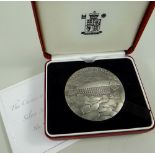 CASED ROYAL MINT 'THE CHOICE IS OURS' SILVER MEDALLION by Ron Dutton, 154gms, No. 153 with