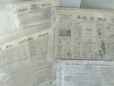 COLLECTION OF OLD NEWSPAPERS, various titles dated from 1788-1918 predominantly (list provided on