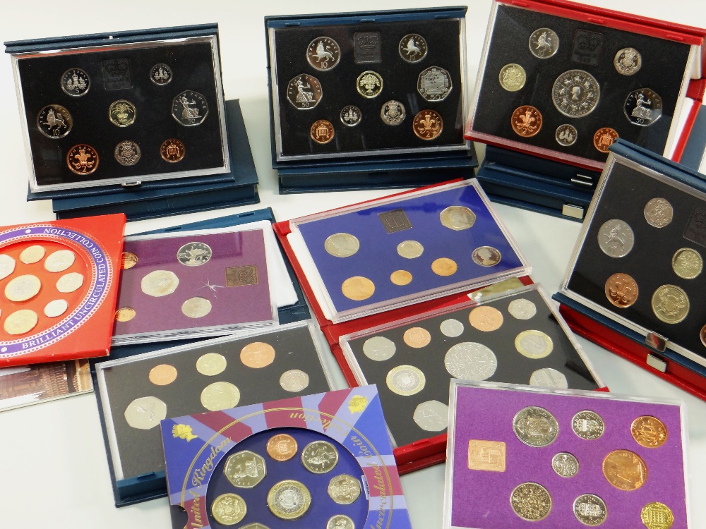 ASSORTED CASED COLLECTORS COIN SETS comprising coinage of GB & NI 1970, 1980 and 1982 together