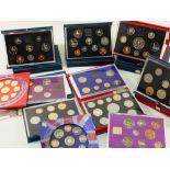 ASSORTED CASED COLLECTORS COIN SETS comprising coinage of GB & NI 1970, 1980 and 1982 together