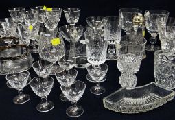 ASSORTED CUT TABLE GLASS including sets of goblets and sundry vases ETC