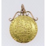 GEORGE III GOLD GUINEA, 1784, fourth laureate head right, crowned shield of arms, with scroll