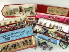 COLLECTION OF TOY METAL SOLDIERS & FIGURES including Britain's 'The Gordon Highlanders with Pipers',