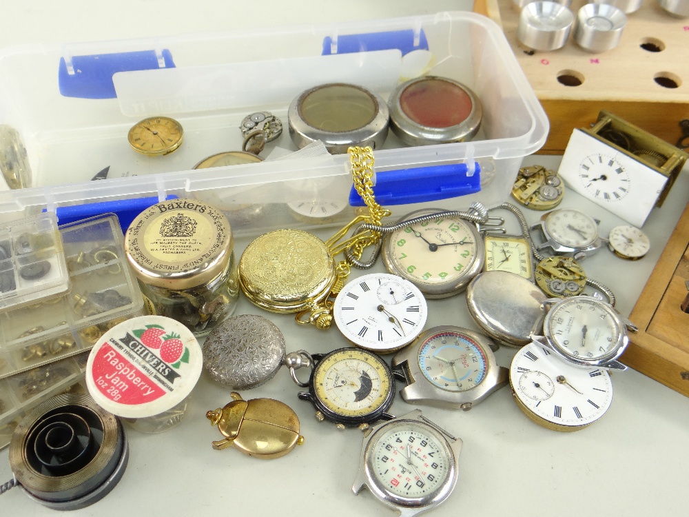 ASSORTED WATCH PARTS, including screws, spring bars, crystal setting dies ETC - Image 2 of 2