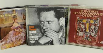 COLLECTION OF CLASSICAL & OPERA LP RECORDS, some boxed, including one of Dylan Thomas reading his