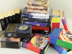 ASSORTED NOVELS including seven Harry Potter hard back volumes, various Terry Pratchett and