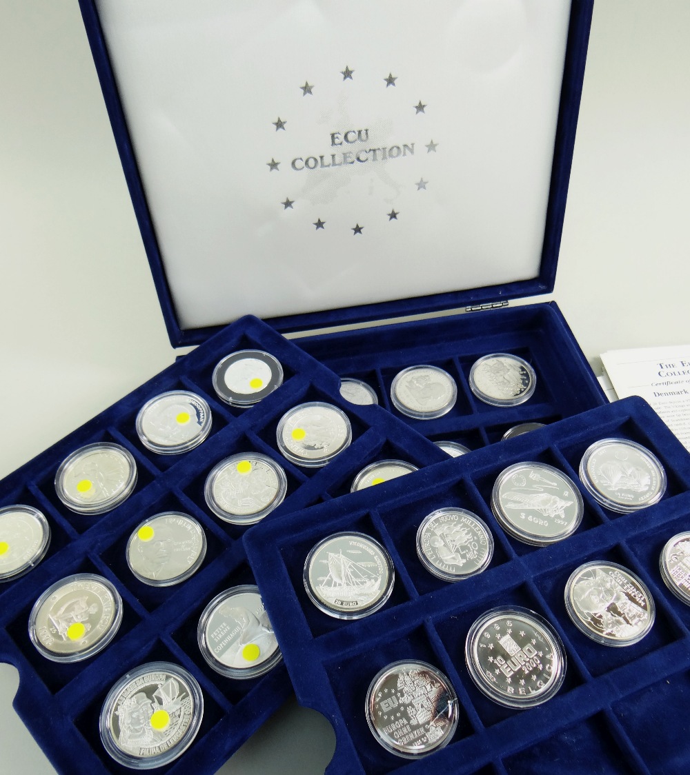 ASSORTED COLLECTABLE COINS comprising 6 x cupro nickel ECU Collection coins with Certificates of