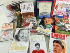 COLLECTION OF 14 SIGNED SPORTING AUTOBIOGRAPHIES, including George Best, Allan Mullery, Bill