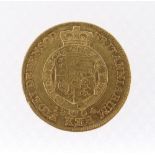 GEORGE III GOLD HALF GUINEA, 1804, laureate head right, shield in garter, 4.1gms