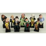 NINE ROYAL DOULTON DICKENS FIGURINES, including Pickwick, Fagin ETC (9)