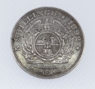 1892 SOUTH AFRICA 5 SHILLING COIN, Kruger bust left, single wagon shaft Condition Report: Appears in