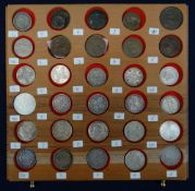 ASSORTED COLLECTABLE WORLD COINS comprising 1869 & 1871 2 francs, 1598 Philip II Spain, cob coin,