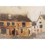 PHILIP ROSS watercolour - Cotswold Arms, 80 x 68cms Framed and glazed