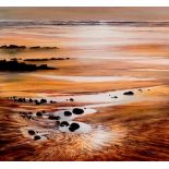 CERI AUCKLAND DAVIES limited edition print Entitled Marloes Sands, Signed by artist, framed in bronz