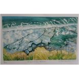 H TREHARNE JONES Ltd edition print 9/200 signed by artist Entitled 'St Donat's Bay, Autumn' pen, ink