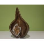 DILYS JACKSON bronze sculpture Votive Offering Bronze & Geode H-15cm, W-10cm, H-10cm