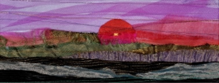 ANNIE BIELECKA ltd edition print signed by artist Entitled 'Red Icelandic Sunset' 36cm x 28cm