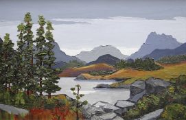 DAVID BARNES oil on board - 'In the Western Highlands', signed verso, 39 x 59cms Provenance: private