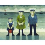 MURIEL DELAHAYE artist's proof colour print - 'The Visitors', signed in pencil, 39.5 x 50cms