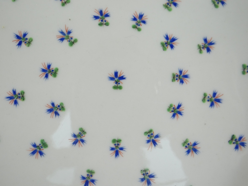 A MATCHING SET OF SIX SWANSEA PORCELAIN CRUCIFORM CIRCULAR DISHES painted with regularly spaced - Image 10 of 29