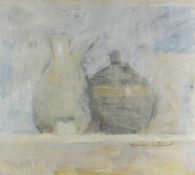 GORDON STUART watercolour - entitled 'Jars on a Shelf', signed, 34 x 38cms Provenance: estate of