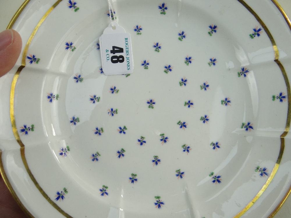 A MATCHING SET OF SIX SWANSEA PORCELAIN CRUCIFORM CIRCULAR DISHES painted with regularly spaced - Image 29 of 29