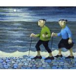 MURIEL DELAHAYE limited edition (11/275) colour print - 'Night Walkers', 38 x 46cms, signed in