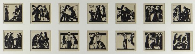 ERIC GILL limited edition (225/400) series of fourteen wood engravings - entitled 'The Way of the