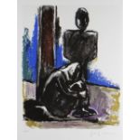 JOSEF HERMAN OBE RA limited edition (73/150) Curwen Chilford colour lithograph - entitled 'Two